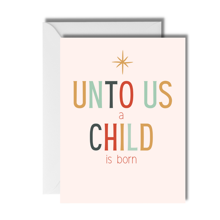 A Child is Born Christmas Card