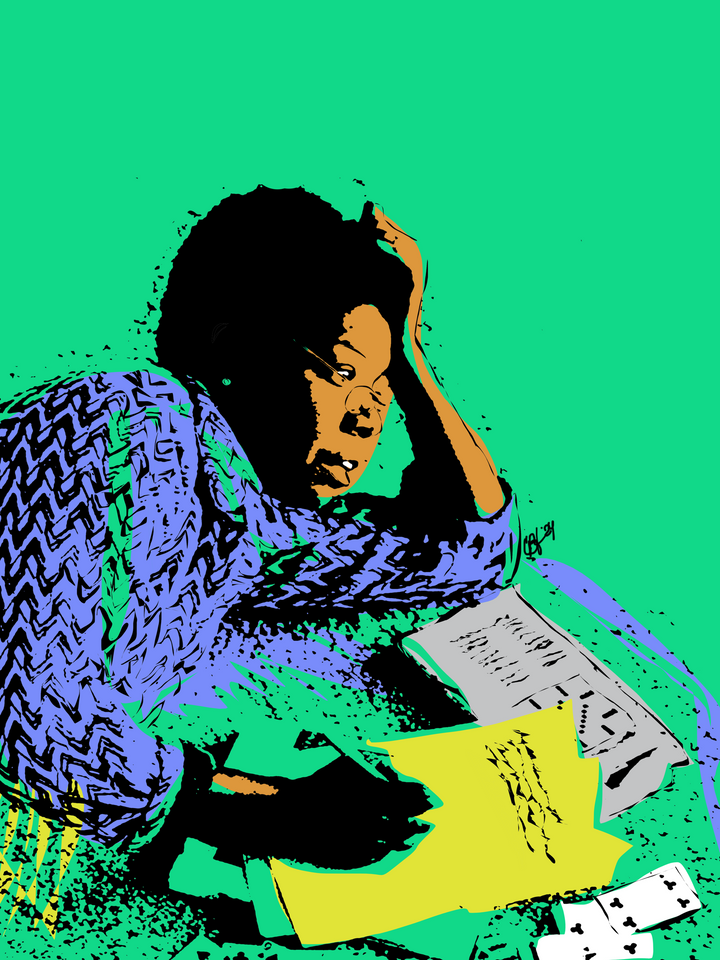 Greeting card Maya Angelou Writing