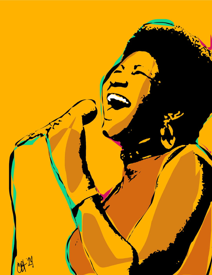 Greeting card Aretha Franklin