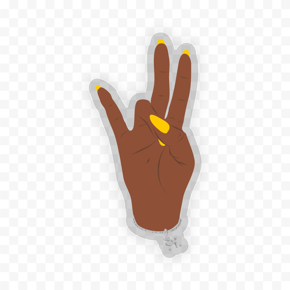 Vinyl Sorority Inspired Royal Poodle -Clear Sticker