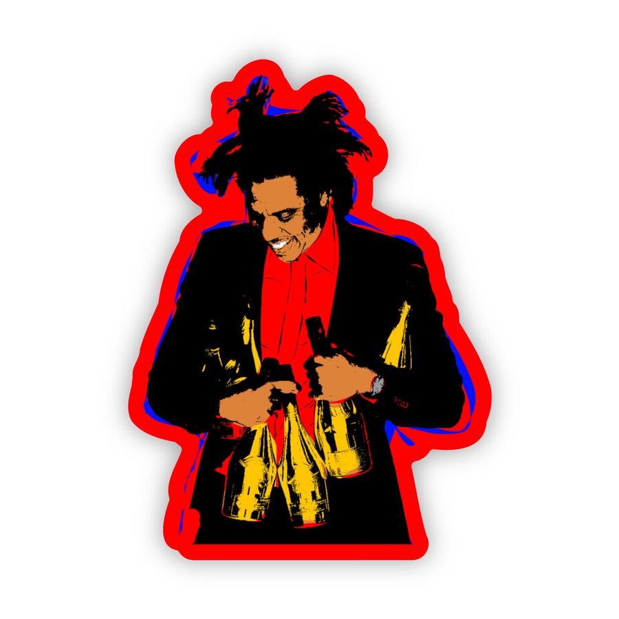 Vinyl Jay & Champagne Sticker