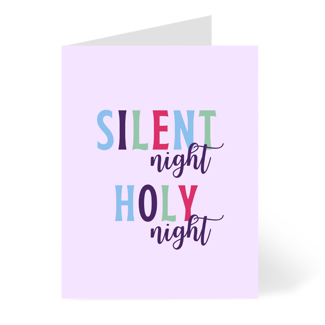 Silent Night Christmas Card Cards by CHEERNOTES