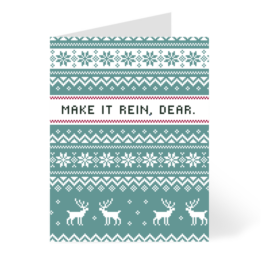Make it Rein Ugly Sweater Card Cards by CHEERNOTES