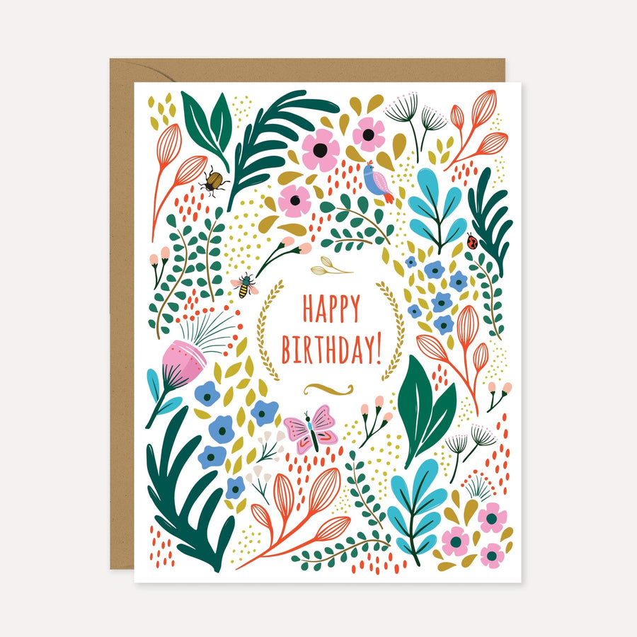 Garden Floral Birthday Card Card by LUCY LOVES PAPER