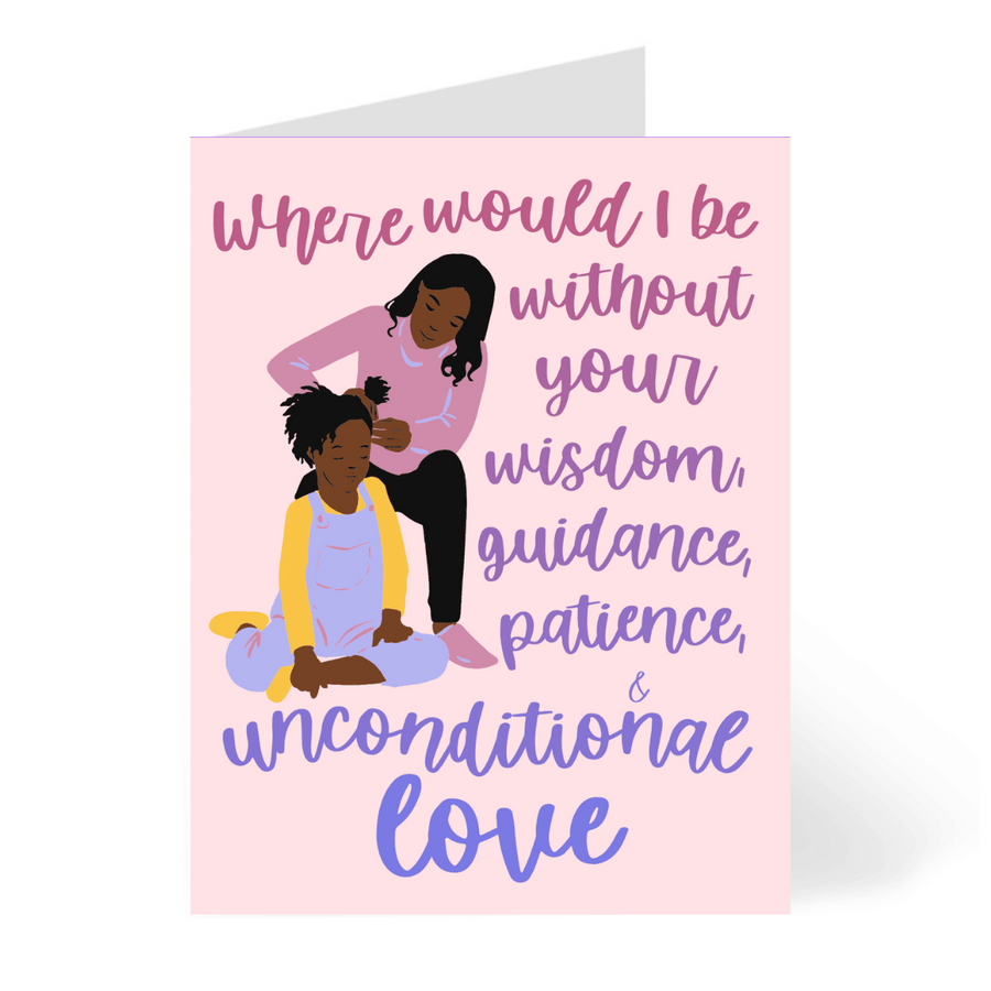Mom's Love Black Mom Mother's Day Card by CHEERNOTES