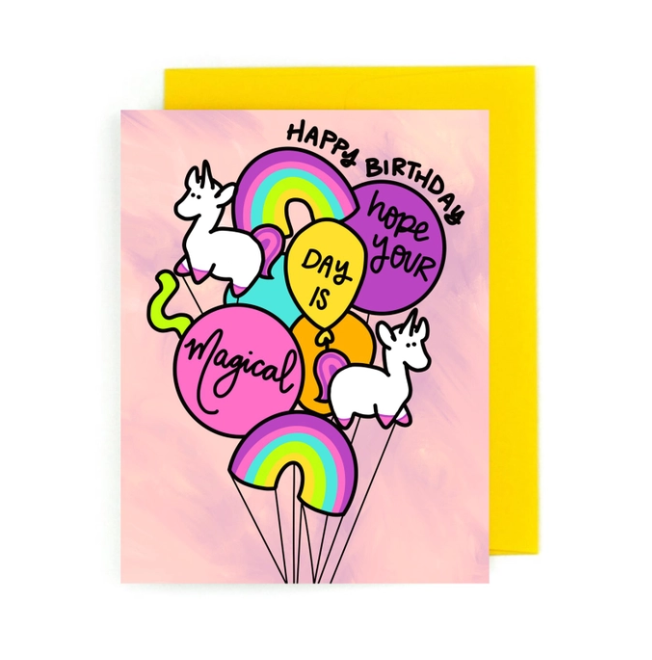Hope Your Day is Magical Happy Birthday Card by PRETTY PEACOCK PAPERIE