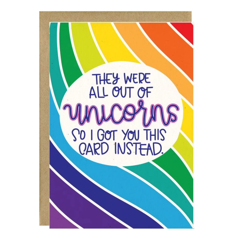 Out of Unicorns Birthday Card Card by LITTLE LOVELIES STUDIO