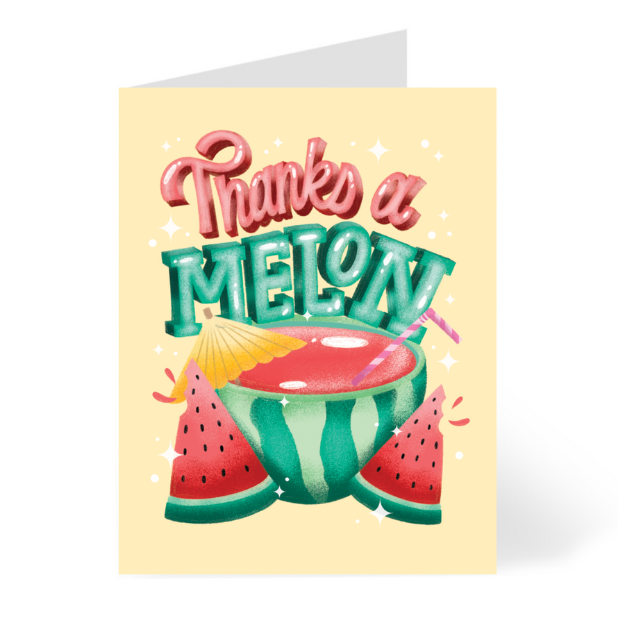 Thanks a Melon Cards by Riri Tamura Design