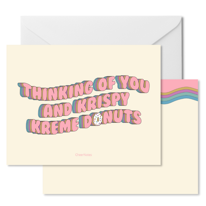 You & Krispy Kreme Social Stationery Flat Notecard Social Stationery Set by CHEERNOTES