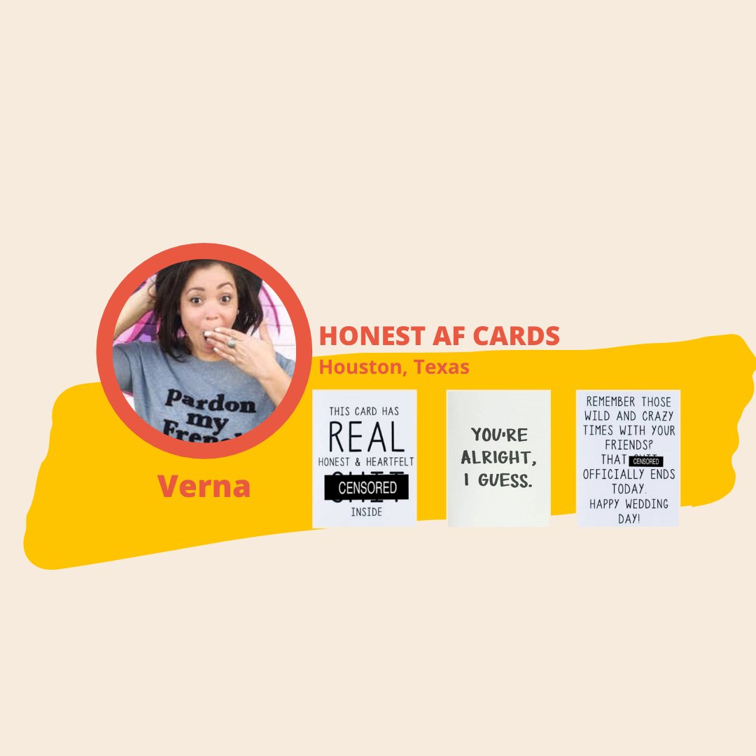 Verna of Honest AF Cards
