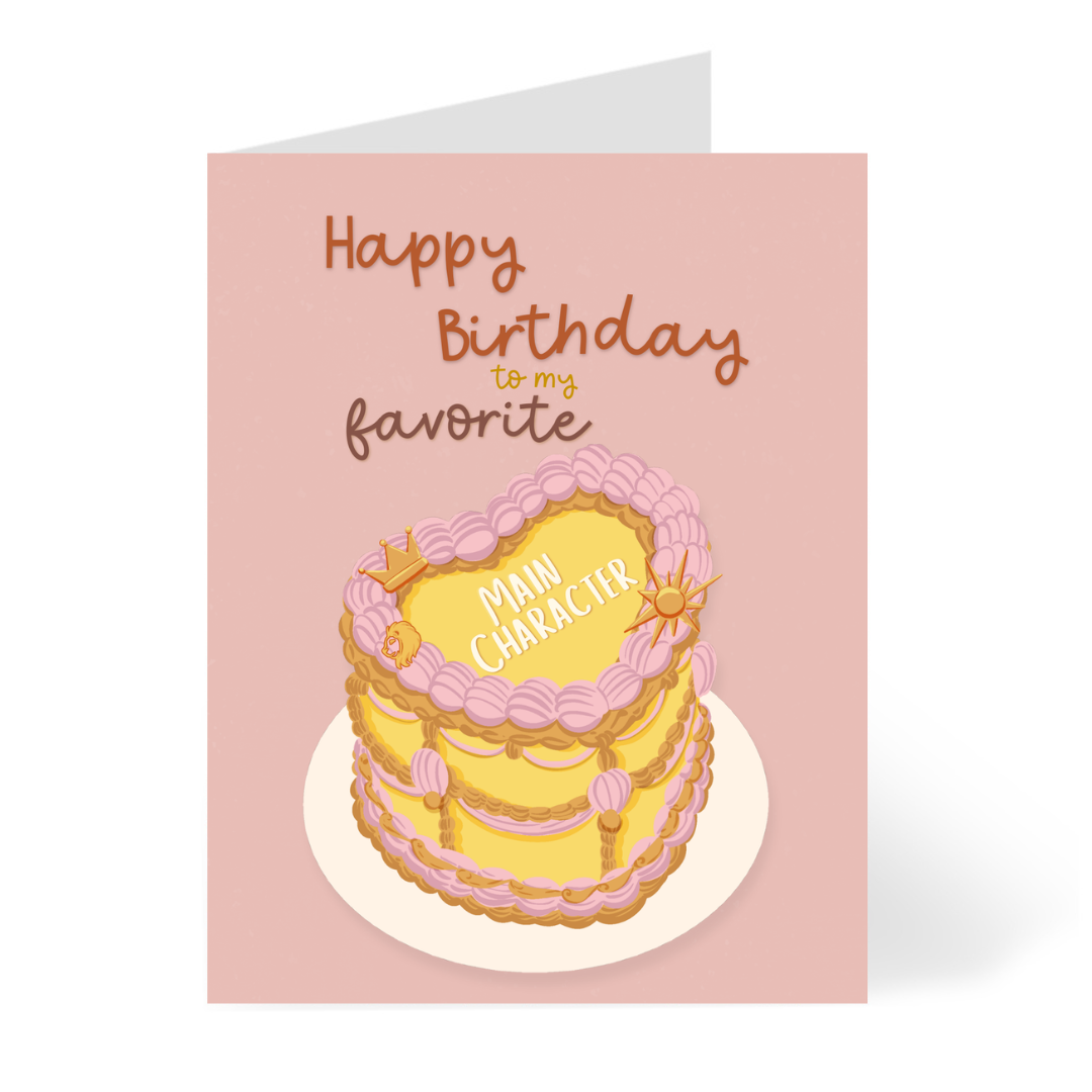 Zodiac Cake - Aquarius Card by CHEERNOTES