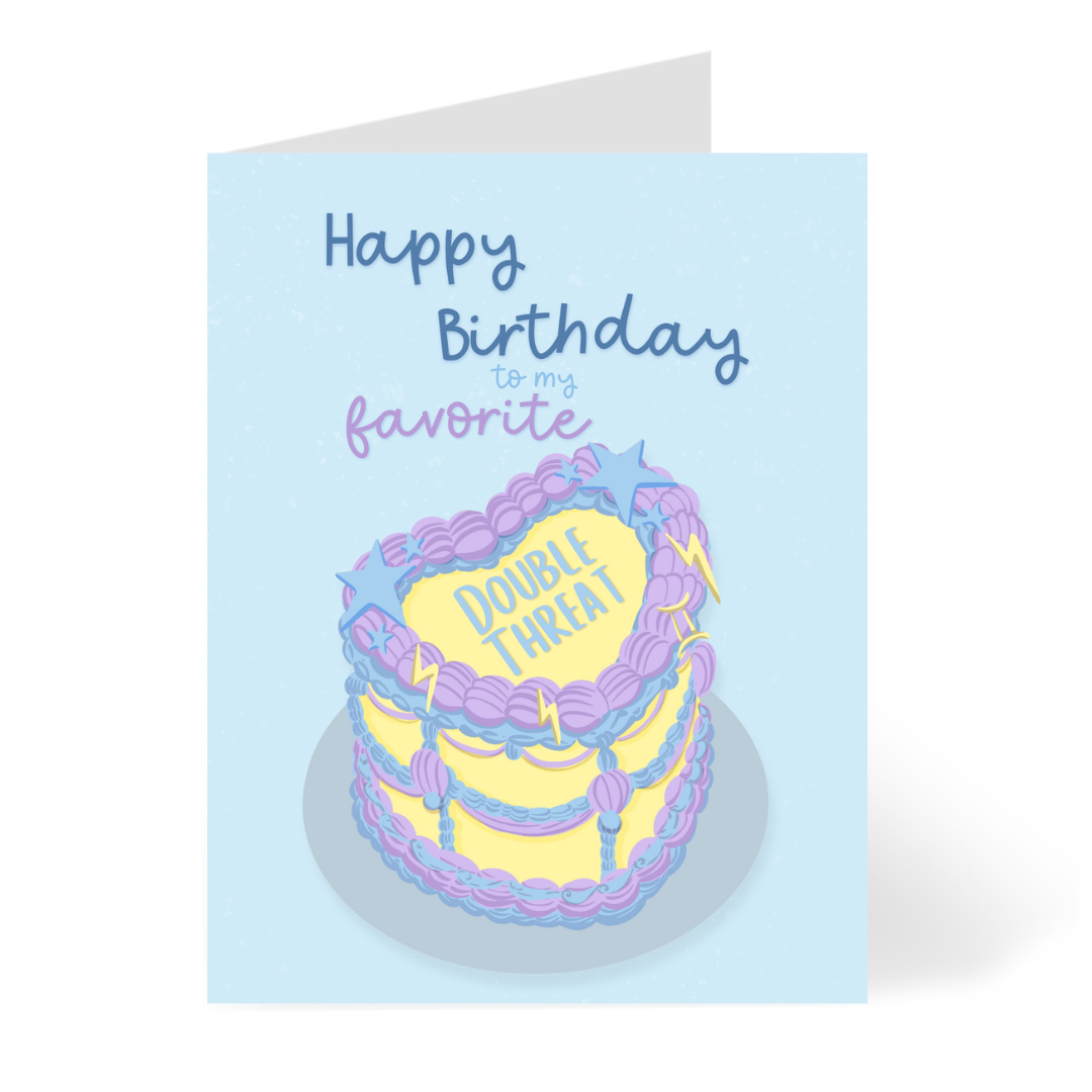 Zodiac Cake - Gemini Card by CHEERNOTES