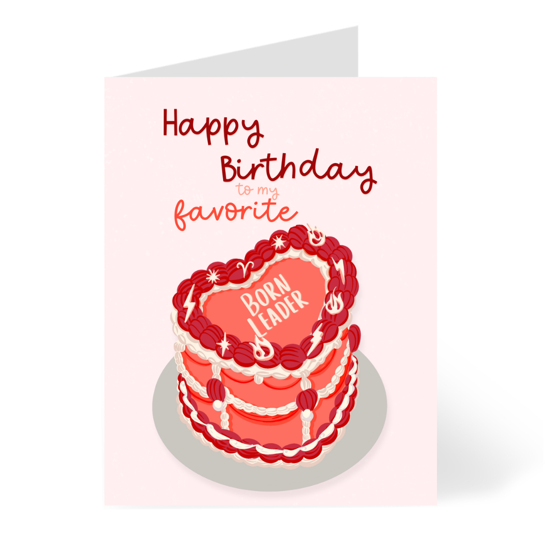 Zodiac Cake - Aries Card by CHEERNOTES