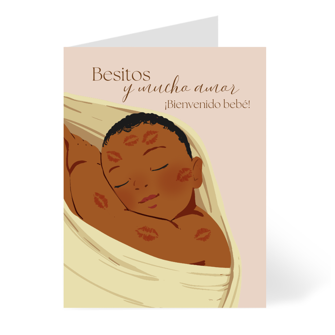 Besitos Bebe - Brown Card by CHEERNOTES