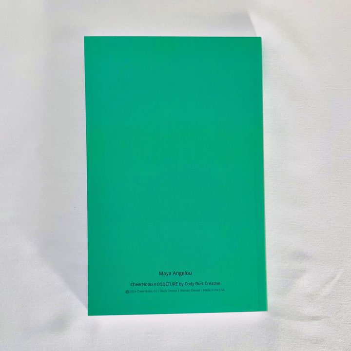 Maya Angelou Green Notebook