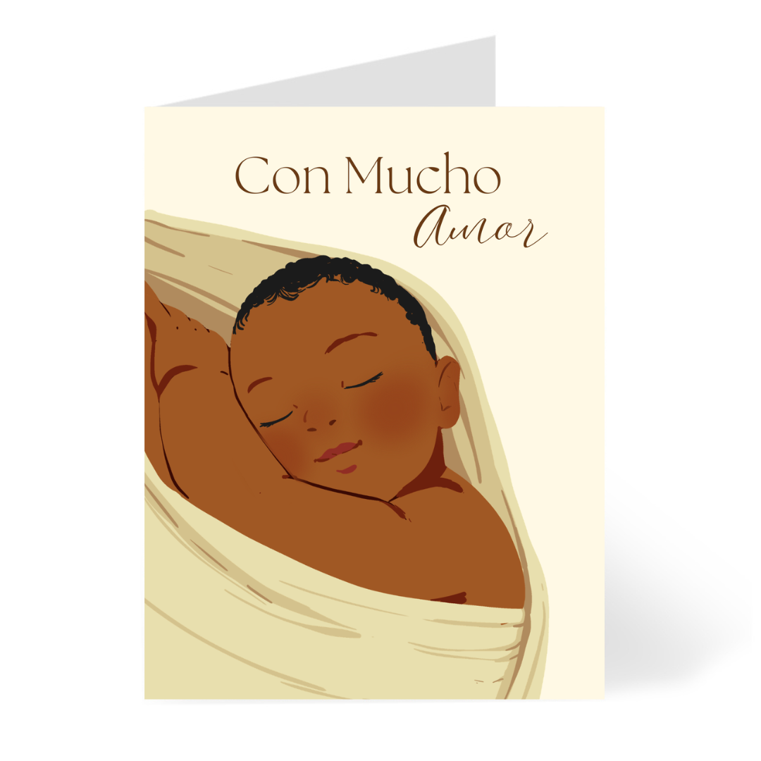 Con Mucho Amor - Brown Card by CHEERNOTES
