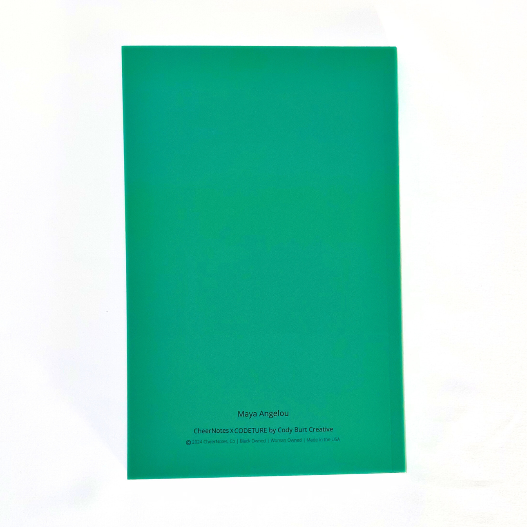 Maya Angelou Green Notebook