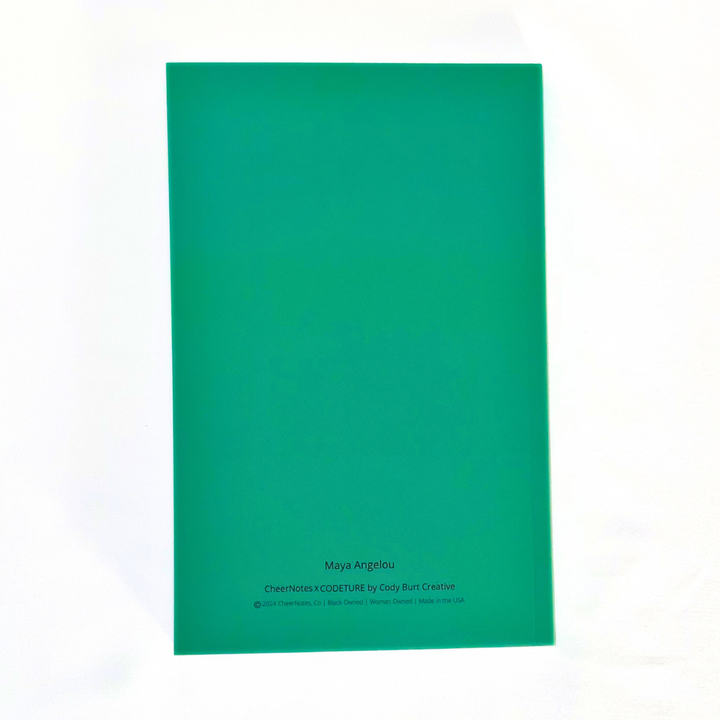 Maya Angelou Green Notebook