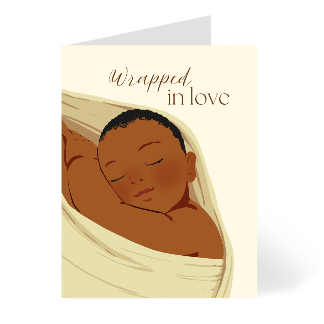 Wrapped in Love - Brown Card by CHEERNOTES