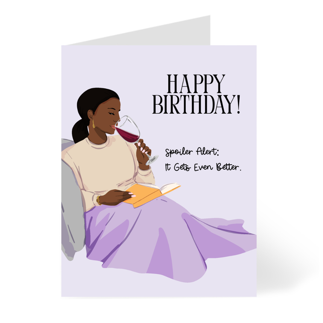 Birthday Spoiler Alert - Brown Card by CHEERNOTES