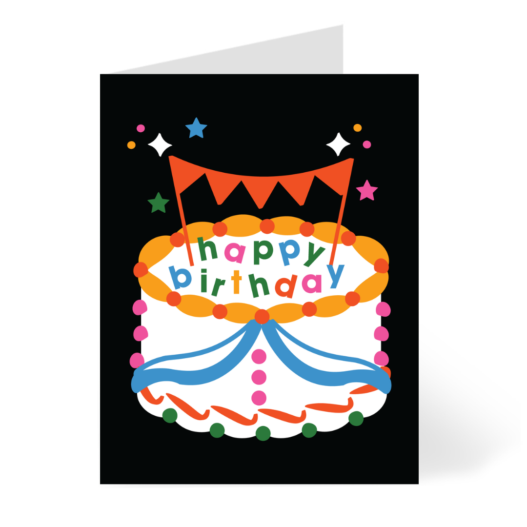 Bold Birthday Cake Card by Mariery Young