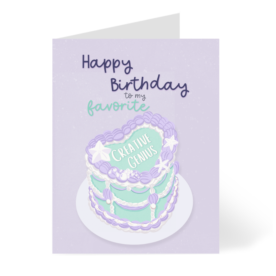 Zodiac Cake - Pisces Card by CHEERNOTES