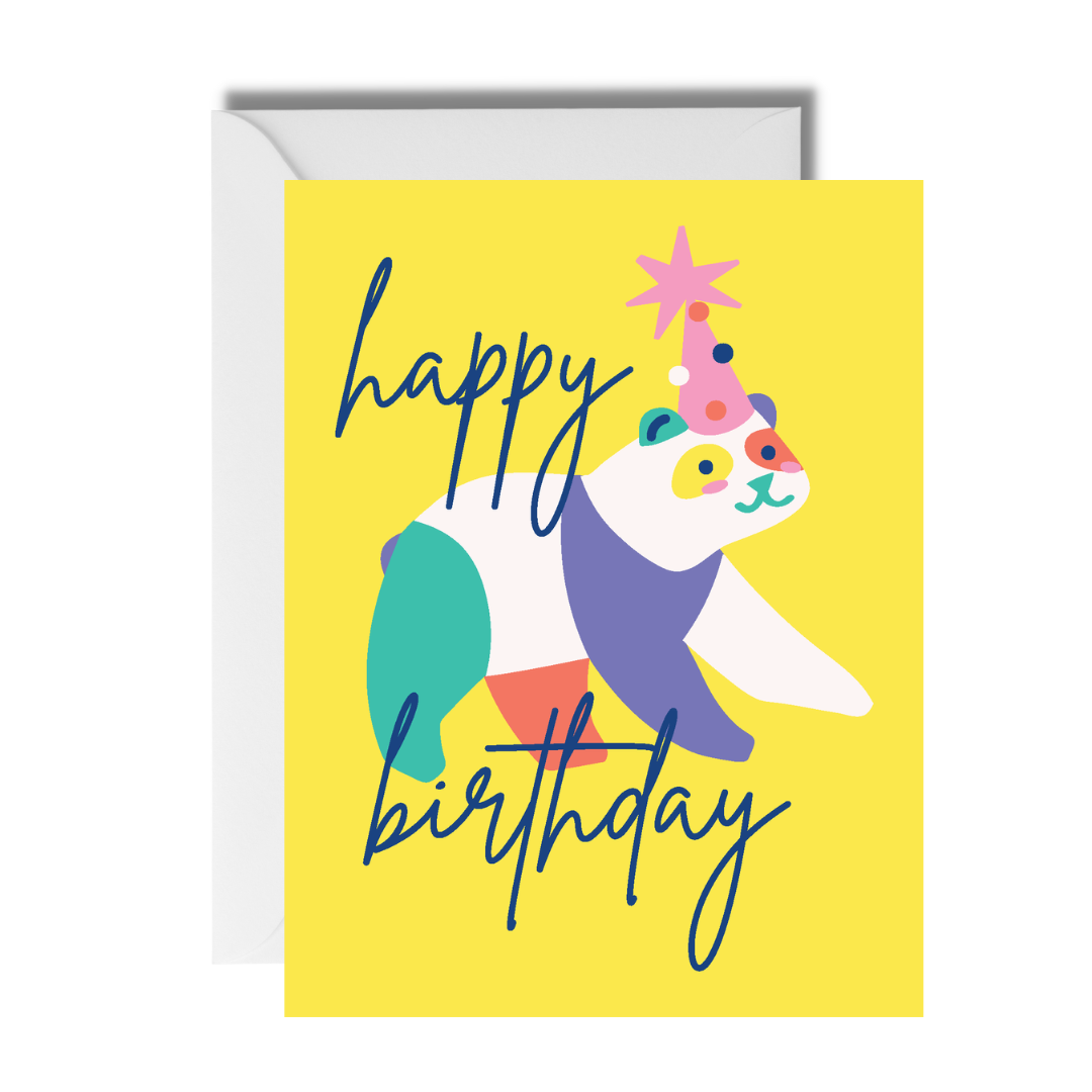 Animal Party Panda Birthday Card
