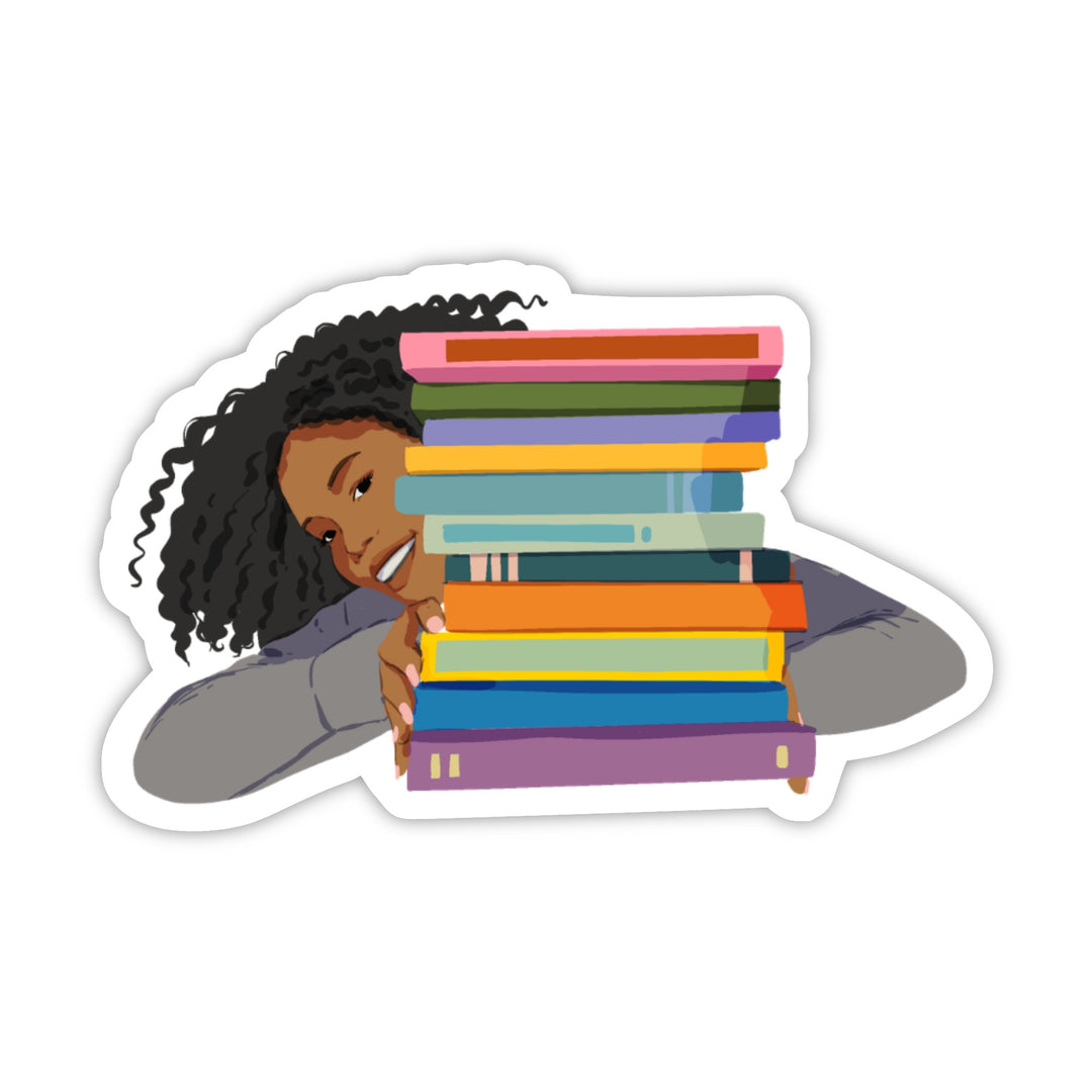 Book Stack Love Sticker Card by CHEERNOTES