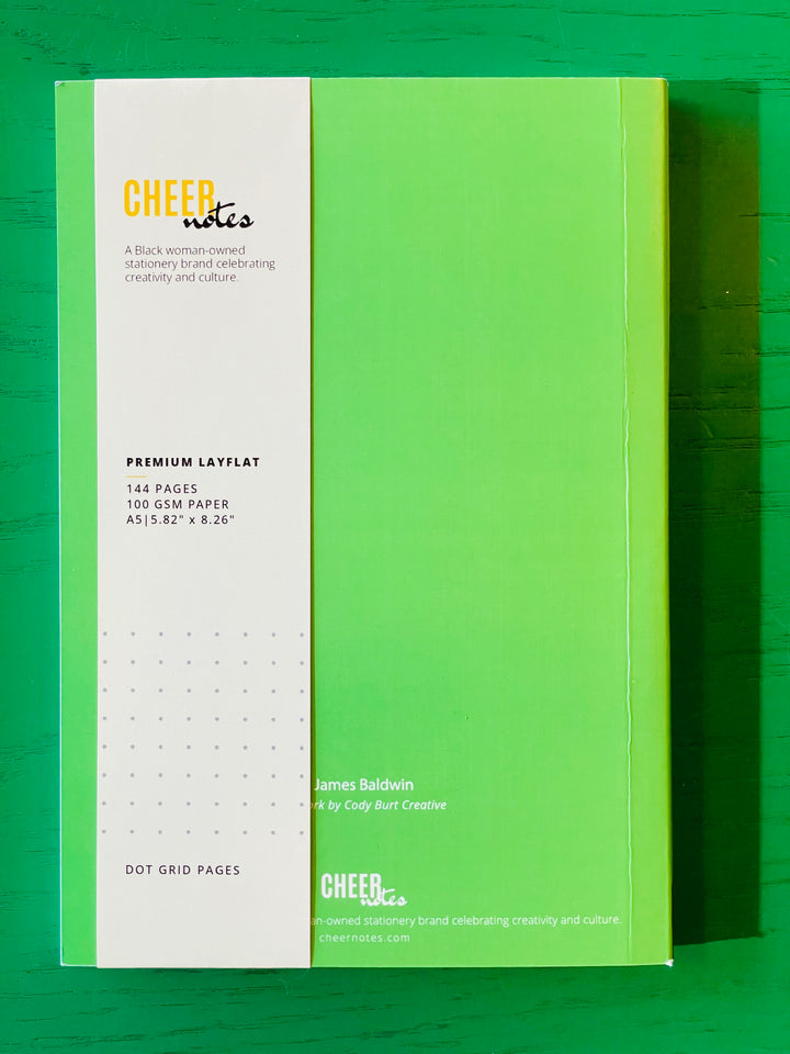 James Baldwin Dot Grid Notebook