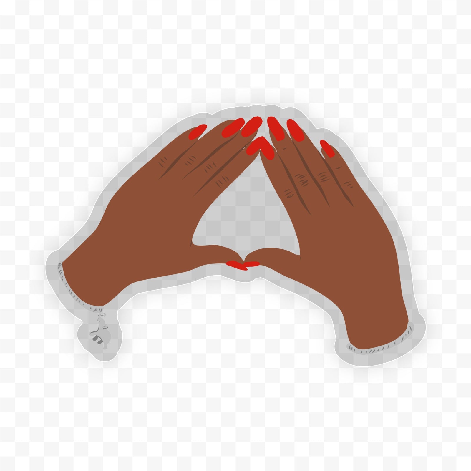 Vinyl Sorority Inspired Crimson Elephant -Clear Sticker