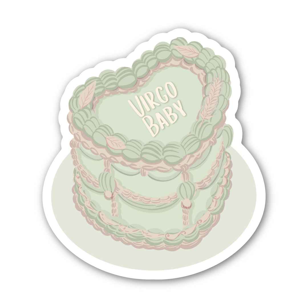 Zodiac Cake Sticker - Virgo Card by CHEERNOTES