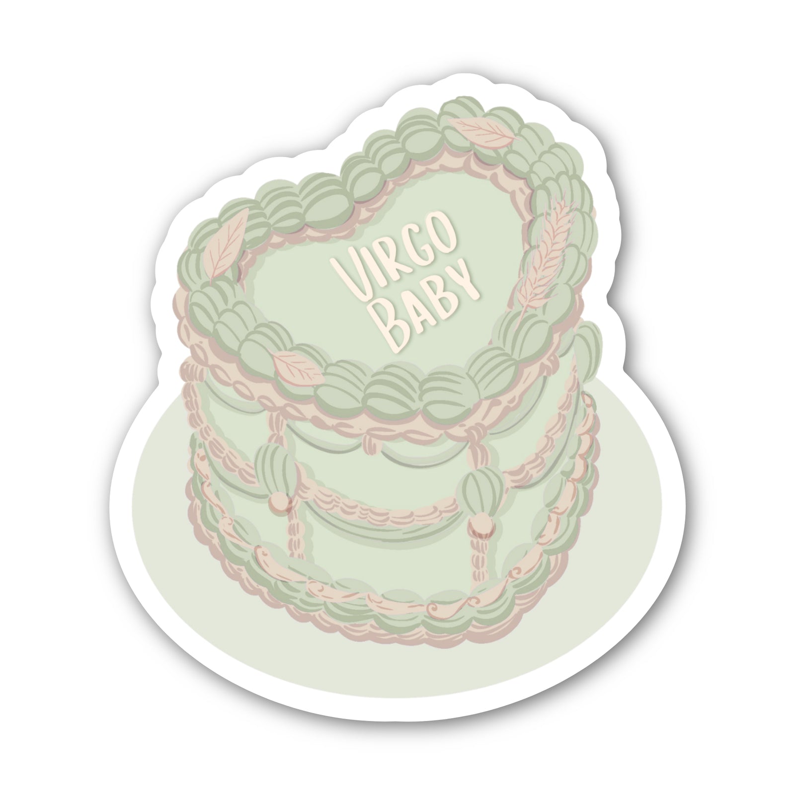 Zodiac Cake Sticker - Virgo Card by CHEERNOTES