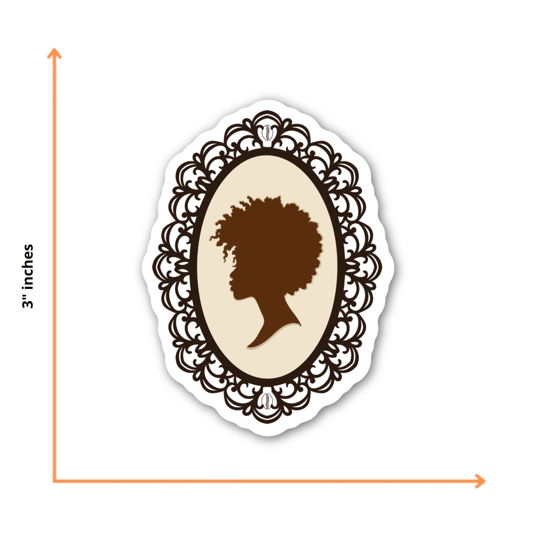 Afro Cameo Sticker
