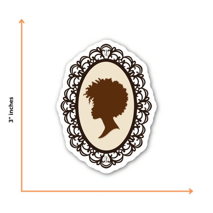 Afro Cameo Sticker