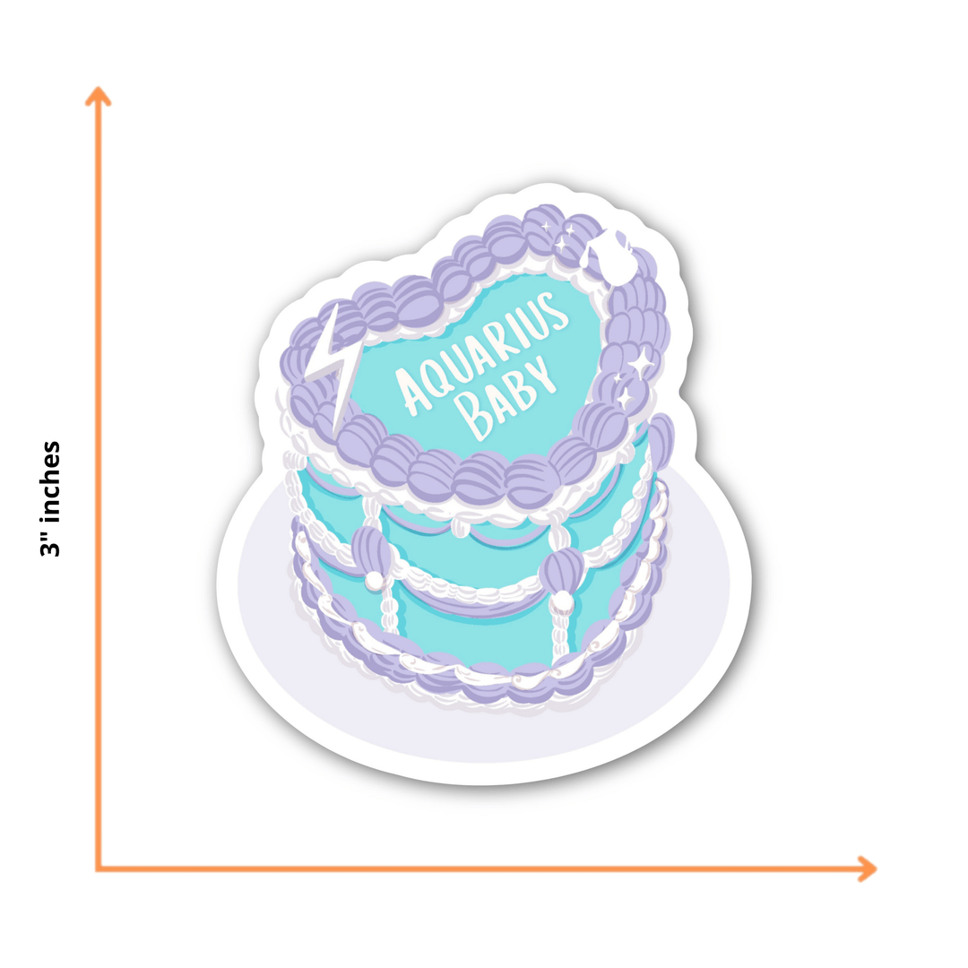Zodiac Cake Sticker - Aquarius