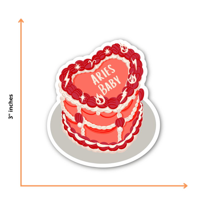 Zodiac Cake Sticker - Aries