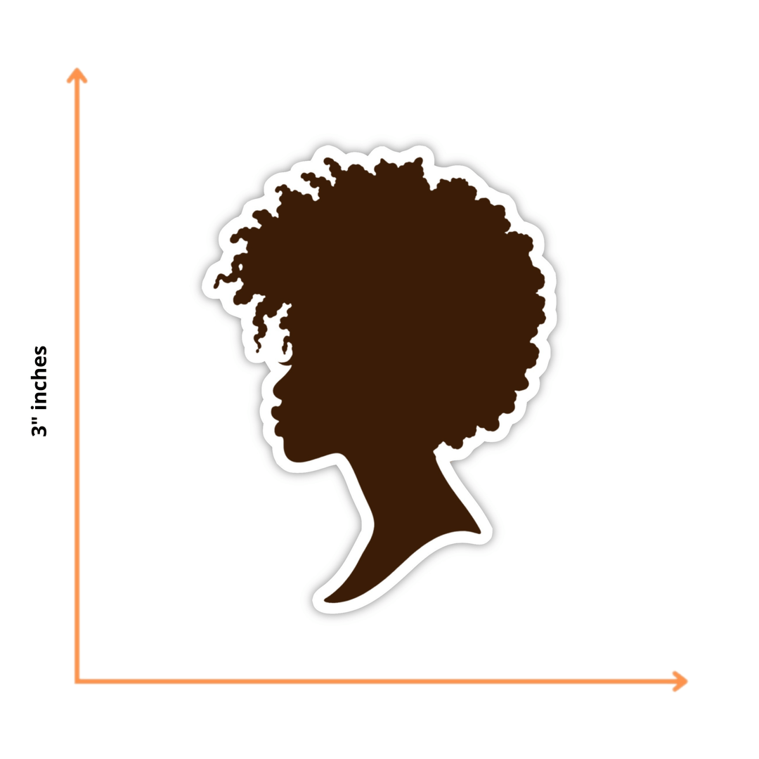 Afro Silhouette Sticker
