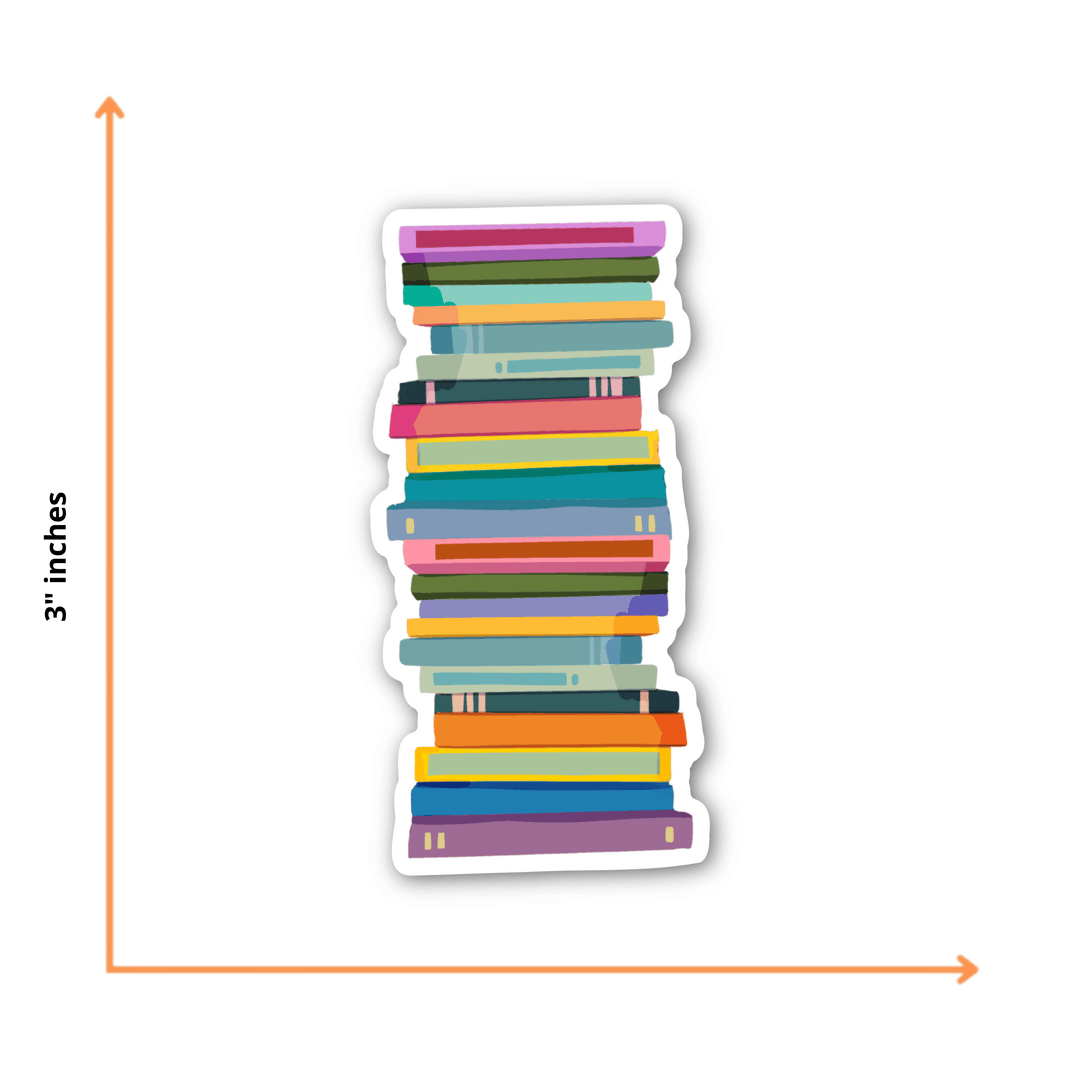 Tall Book Stack Sticker