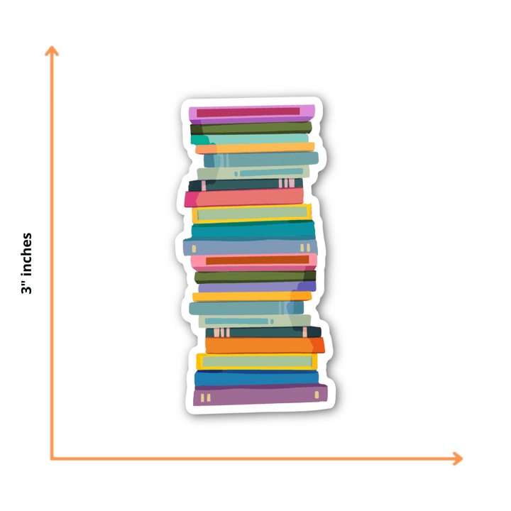 Tall Book Stack Sticker