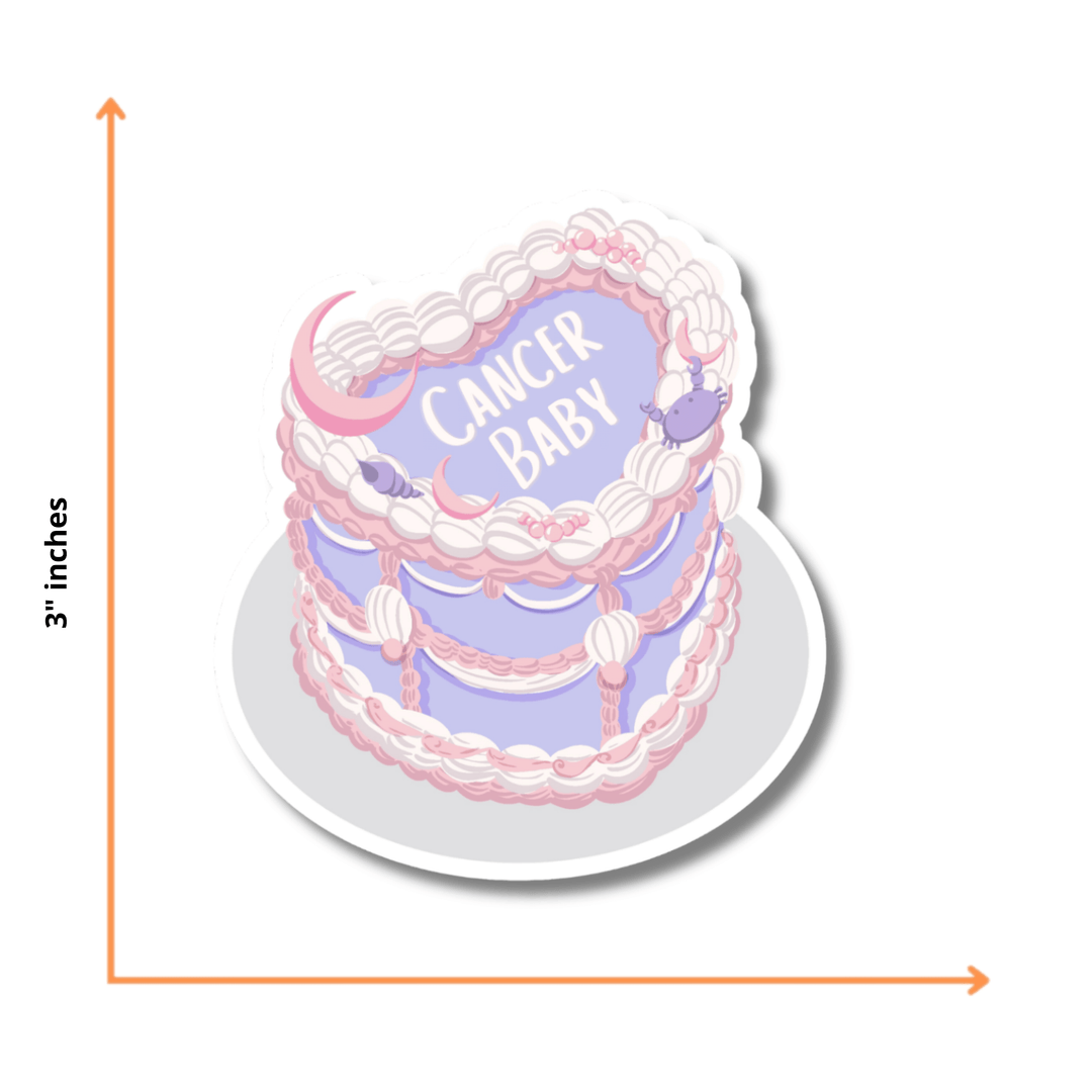 Zodiac Cake Sticker - Cancer