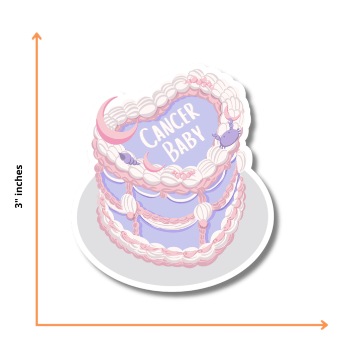 Zodiac Cake Sticker - Cancer