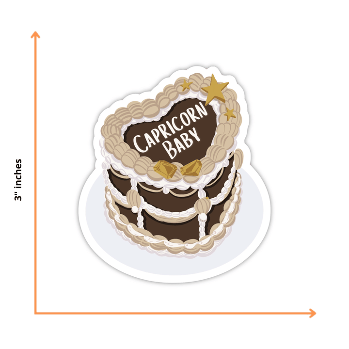 Zodiac Cake Sticker - Capricorn