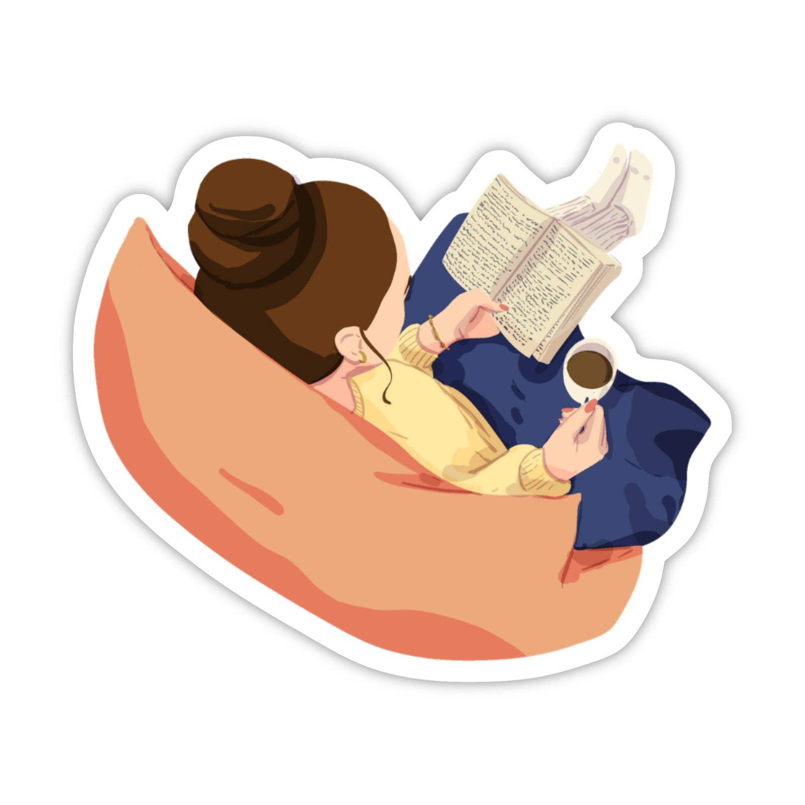 Coffee and Book Sticker - Fair Card by CHEERNOTES