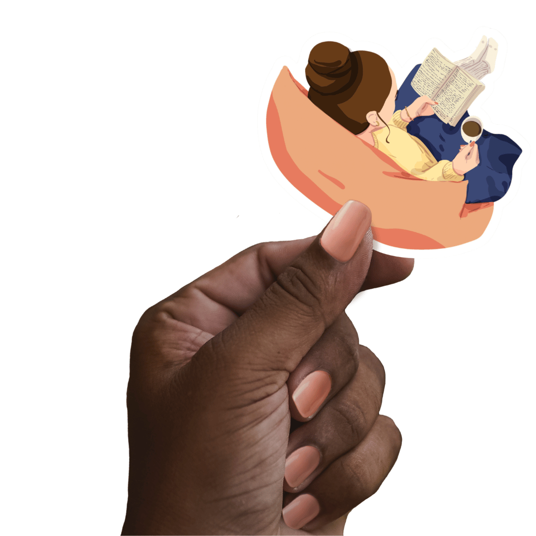 Coffee and Book Sticker - Fair