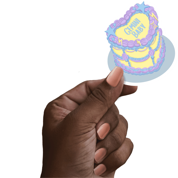 Zodiac Cake Sticker - Gemini