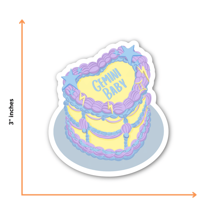 Zodiac Cake Sticker - Gemini