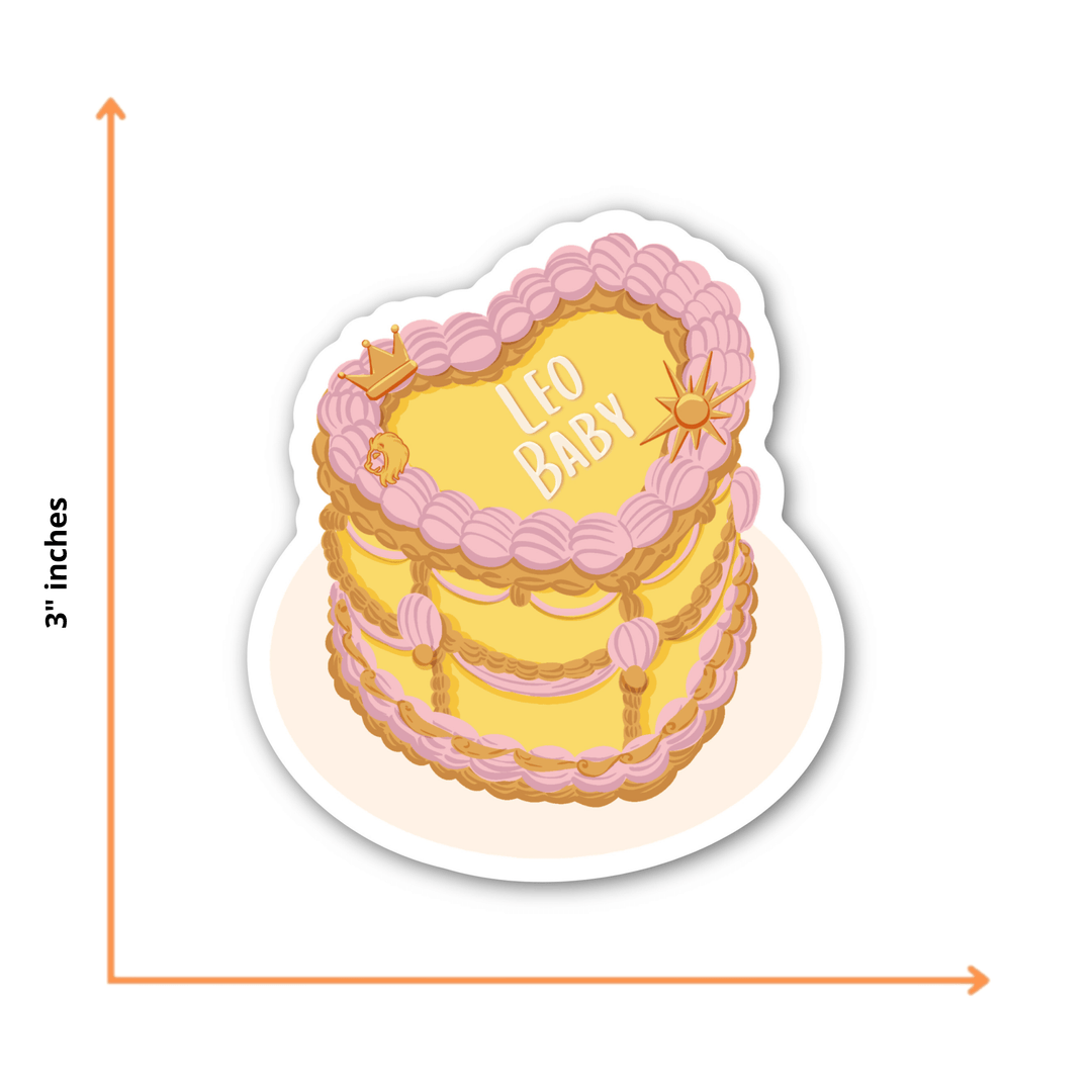 Zodiac Cake Sticker - Leo