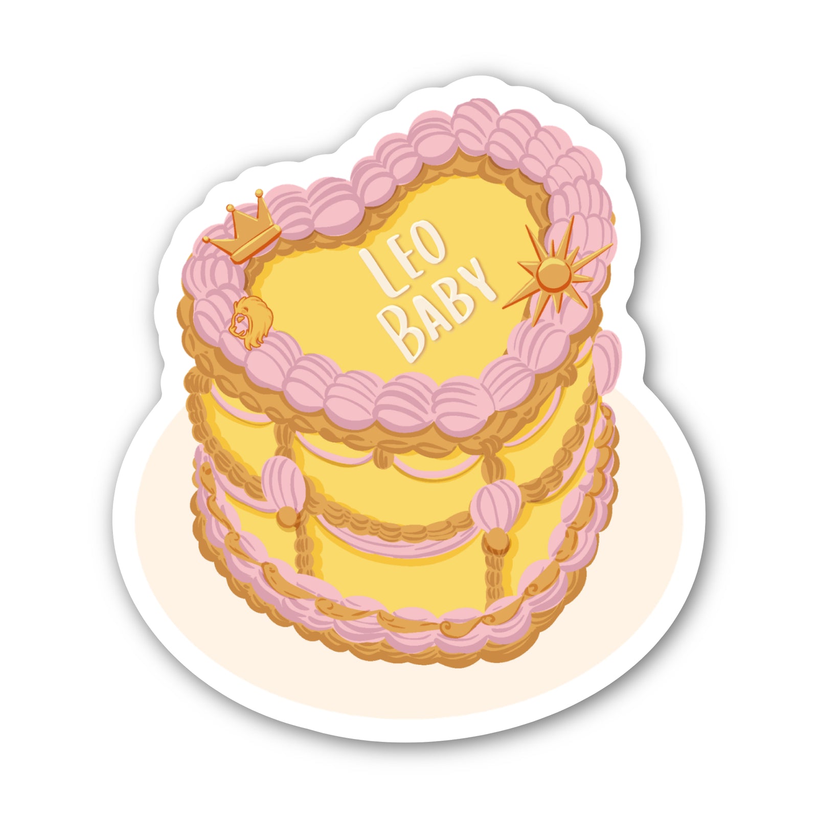 Zodiac Cake Sticker - Leo Card by CHEERNOTES