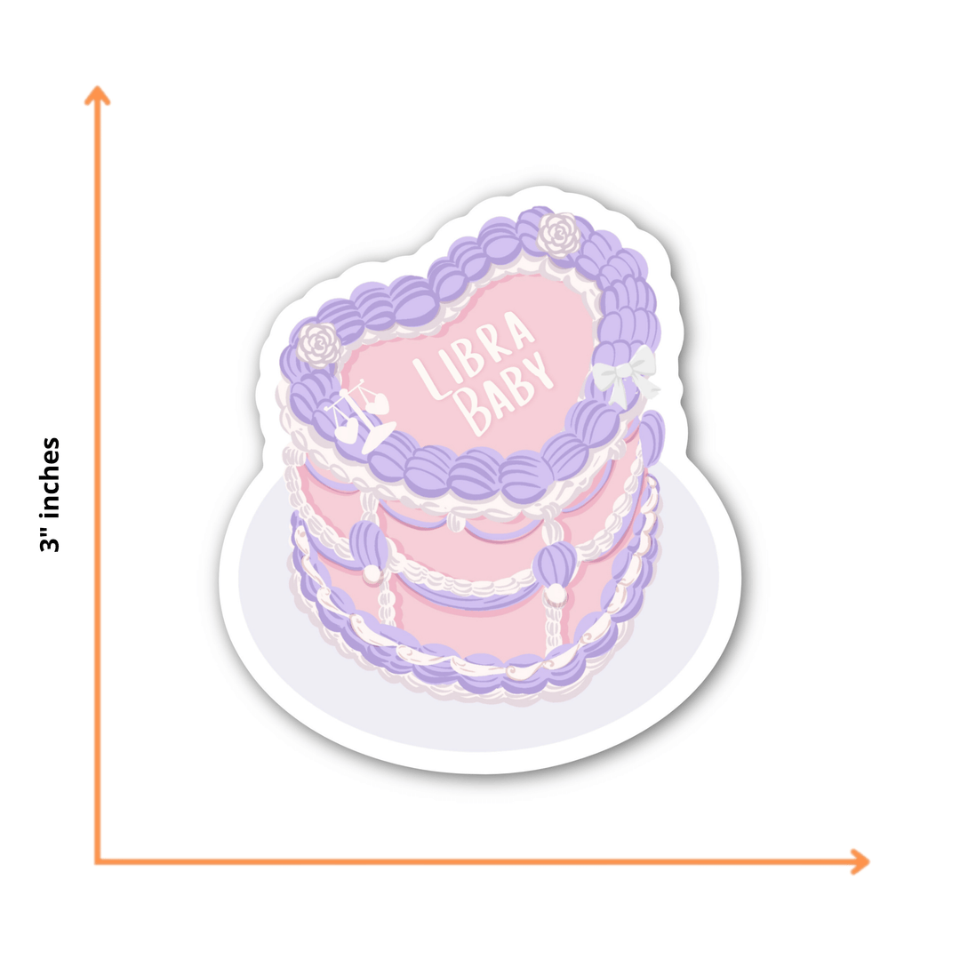 Zodiac Cake Sticker - Libra