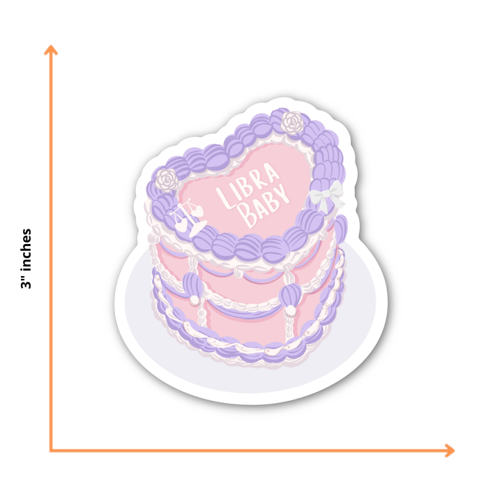 Zodiac Cake Sticker - Libra